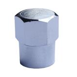 Valve Cap H/P Hex. Chrome 100}